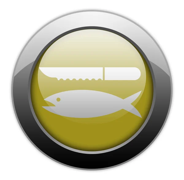 Піктограми, кнопки, піктограма риба прибирання — стокове фото