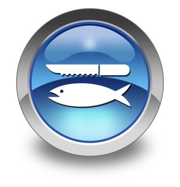 Simge, düğme, piktogram Balık Temizleme
