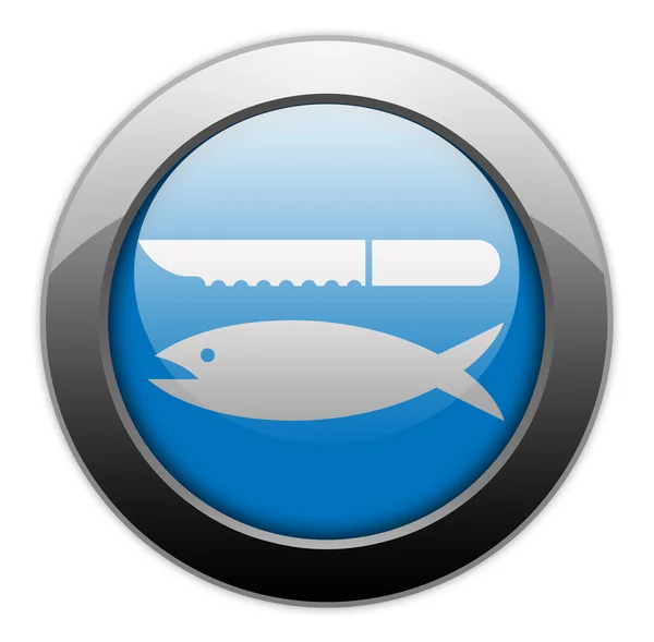 Icon, Button, Pictogram Fish Cleaning — Stock Photo, Image