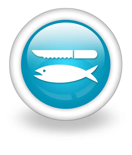 Icon, Button, Pictogram Fish Cleaning — Stock Photo, Image