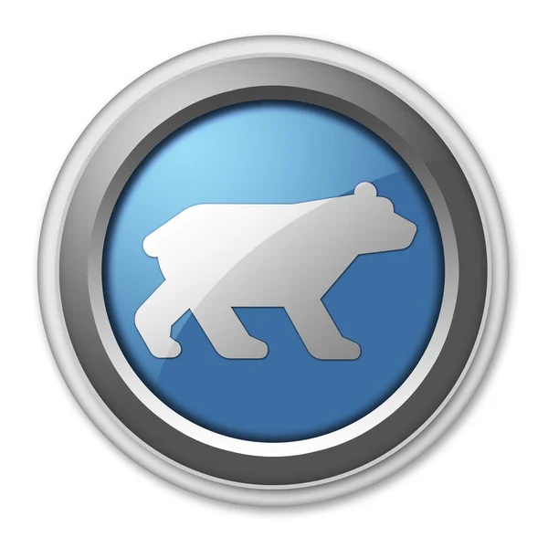 Ikona, przycisk, piktogram niedźwiedź — Zdjęcie stockowe