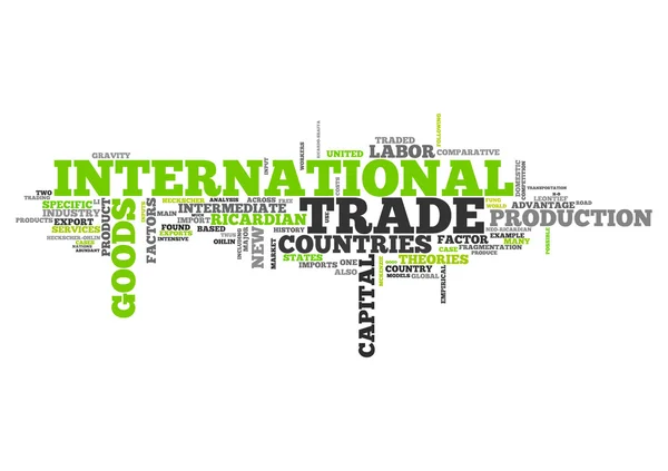 Word Cloud Comercio internacional — Foto de Stock