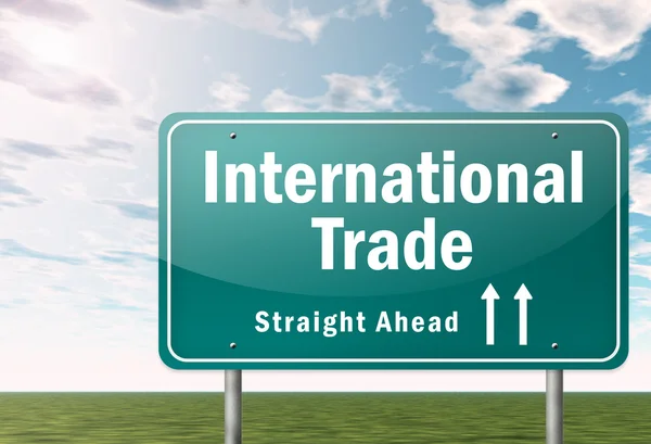 Señalización Comercio internacional — Foto de Stock