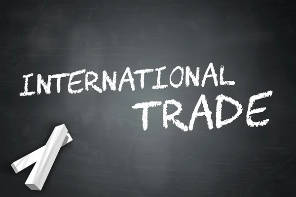 Pizarra Comercio internacional — Foto de Stock