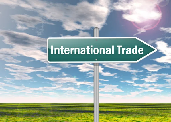 Signpost International Trade — Stock Photo, Image