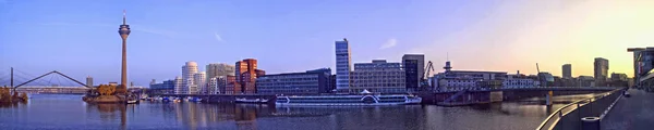 Panorama picture of media harbor duesseldorf germany — Stock Photo, Image