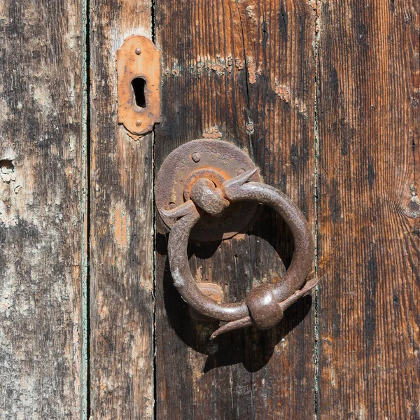 Old iron doorgrip - vintage look — Stock Photo, Image