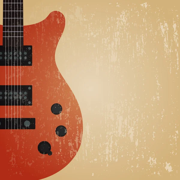 Grunge elektrische gitaar — Stockvector