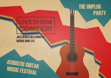 Retro gitar Yarışması poster