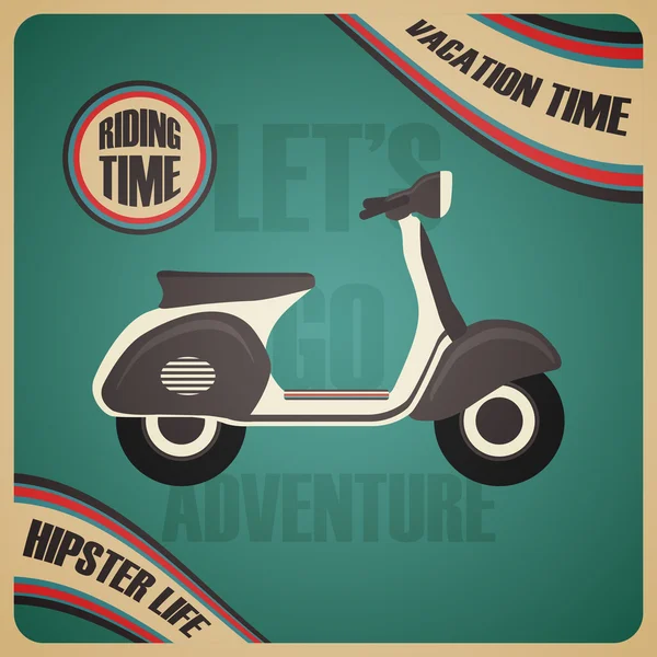 Klasik retro scooter poster
