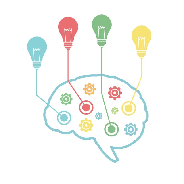 Idea del cerebro — Vector de stock