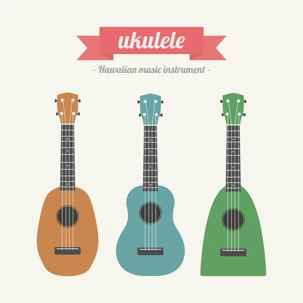 Ukulele — Vettoriale Stock