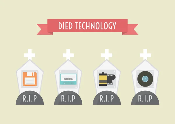 Tecnología muerta — Vector de stock