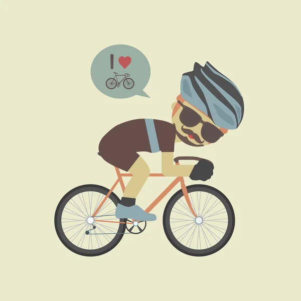 Aşk Bisiklet — Stok Vektör