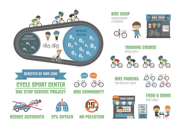 Carril bici — Vector de stock