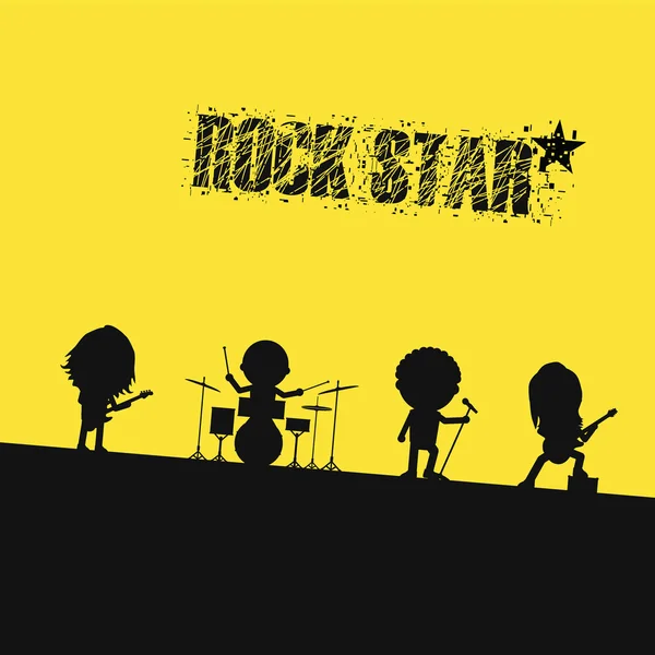 Banda de rock — Vector de stock