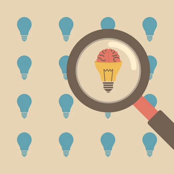 Search creativity bulb — Stock Vector
