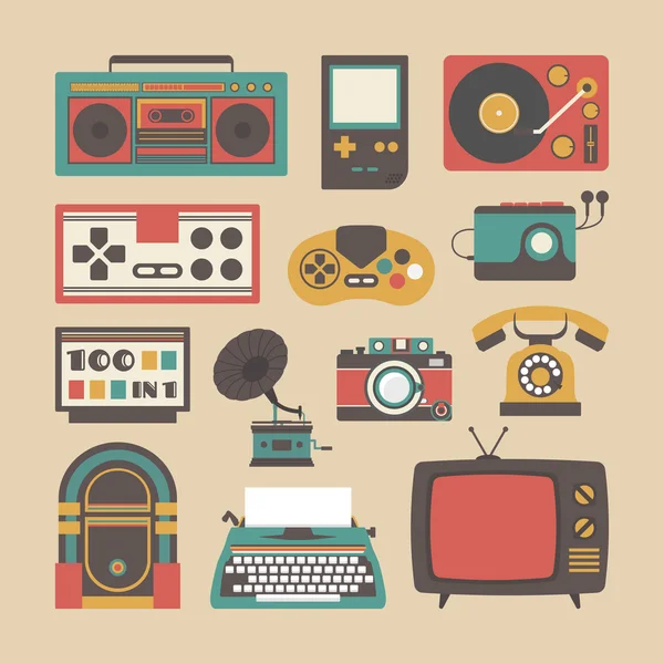 Viejo icono de Gadget — Vector de stock