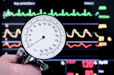 EKG ve kan basıncı izlerken