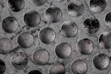 Çelik panel delikler, dokulu arka plan ile