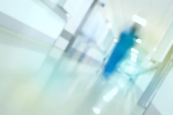 Human silhouette in the hallway of medical building — Stock Photo, Image