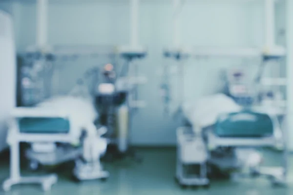 Two beds in intensive care unit, blurred background — Stock Photo, Image