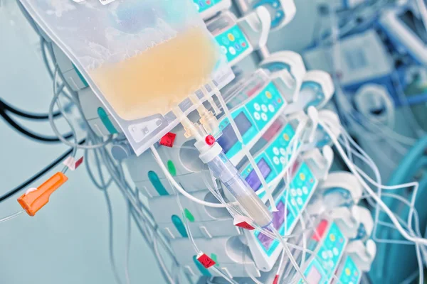 Intraveneuze Indruppeling Elektronische Hulpmiddelen Icu Als Concept Van Een Geïntegreerde — Stockfoto