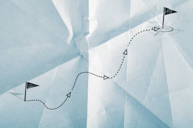 Başarıya giden yol engellerden geçer. Kavram.