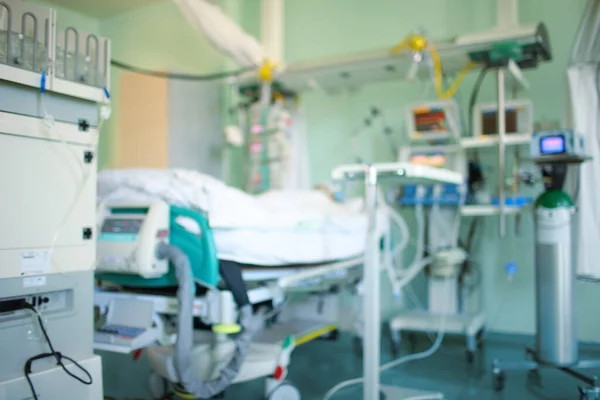 Patient Connected Life Supporting Equipment Icu Unfocused Backgound — Stock Photo, Image