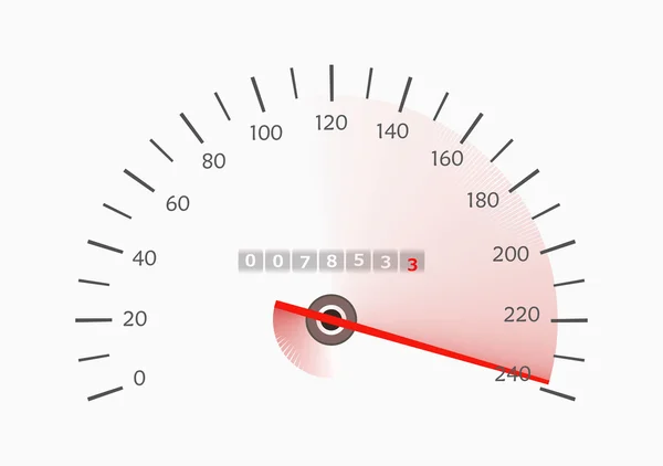 Hastighetsmätare med flytta pilen. illustration — Stockfoto