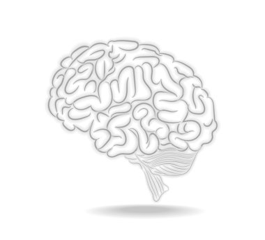 Düşünceler soyut illüstrasyon beyin