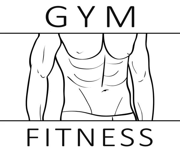 Illustration mit dem muskulösen Körper des Athleten. isoliert — Stockfoto