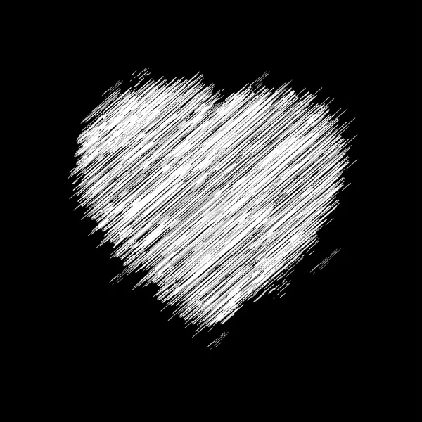 Biglietto di auguri a forma di cuore, realizzato in versione a righe — Foto Stock