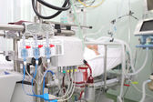 Seriously ill patients in intensive care unit with a artificial 