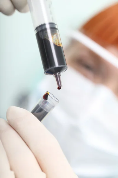 Female scientist in research laboratories — Stock Photo, Image