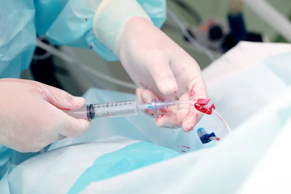 Doctors everyday work in ICU hospital — Stock Photo, Image