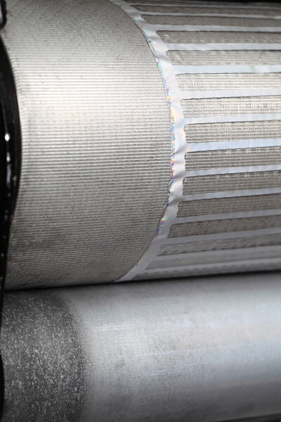 Shafts of printing machines in the workshop