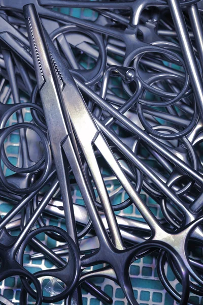 Pile of surgical instruments — Stock Photo, Image