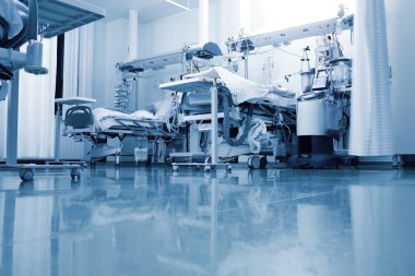 Bir modern klinik koğuşunda tipik görünümü