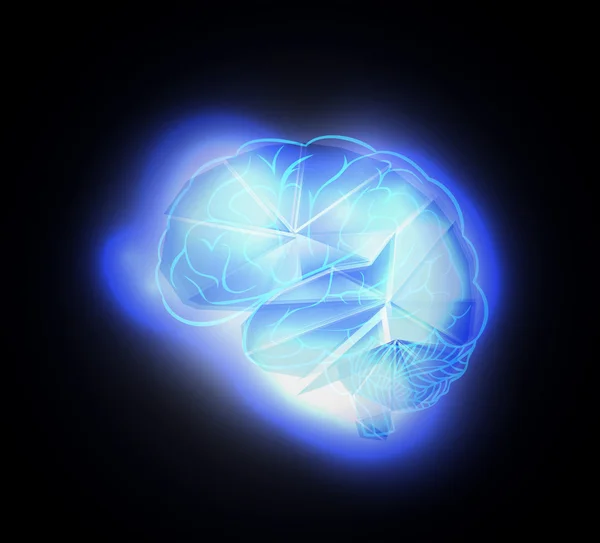 Glowing human brain — Stock Photo, Image