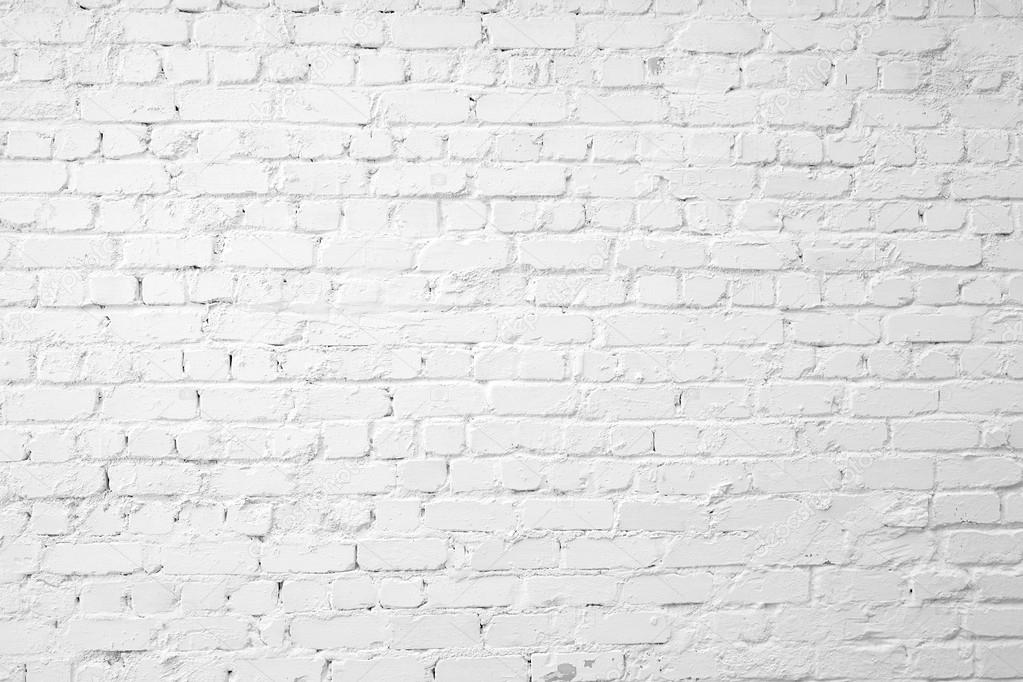 Loft styled white brick wall