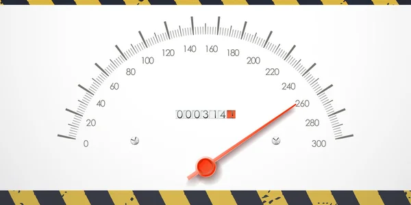 Valor de velocidad peligroso en el velocímetro —  Fotos de Stock