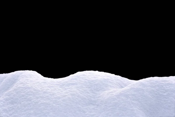 Tekstura Świeży Biały Czysty Śnieg Czarnym Tle Śnieg Zimowe Tło — Zdjęcie stockowe