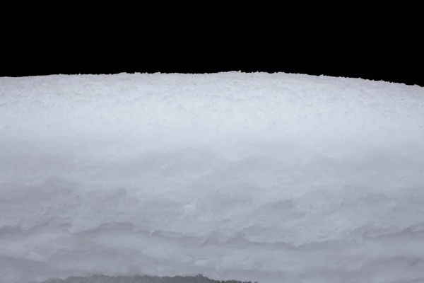 Βαθύ Χιόνι Υφή Φρέσκου Καθαρού Χιονιού Μαύρο Φόντο Κοντινό Πλάνο — Φωτογραφία Αρχείου