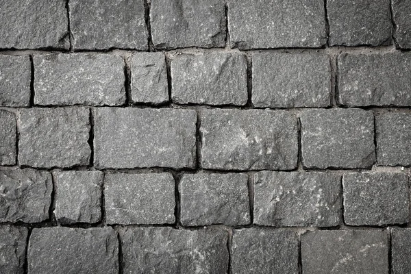Grijs Antiek Graniet Metselwerk Straatbestrating Achtergrond Steenmolen Mock Design Close — Stockfoto