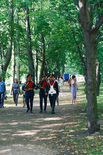 Kronstadt Saint Petesburg Rusya Mayıs 2021 Askeri Üniformalı Genç Öğrenci — Stok fotoğraf