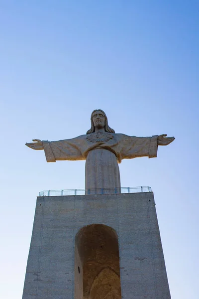 Vista Estátua Monumento Católico Santuário Cristo Rei Santuário Cristo Rei — Fotografia de Stock