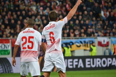 LVIV, UKRAINE - APR 28:  Daniel Carrico in action during the sem