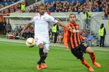 Lviv, Ukrayna - Nis 28: Mariano Ferreira (beyaz) eylem durin