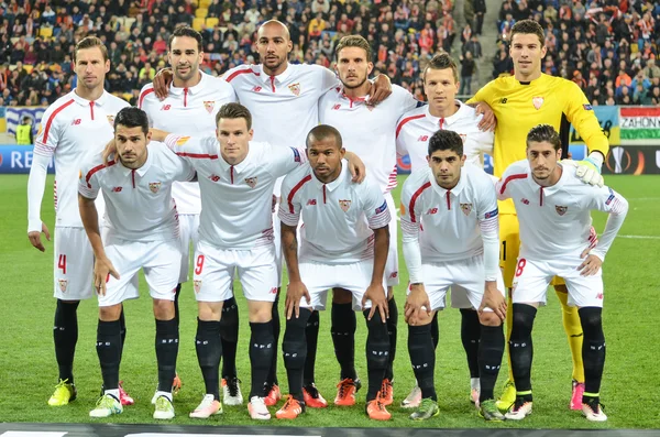 两半决赛2015年欧足联欧洲杯对阵弗克塞维利亚的比赛 — 图库照片